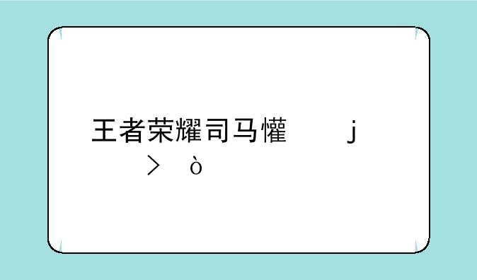 王者荣耀司马懿的称号？